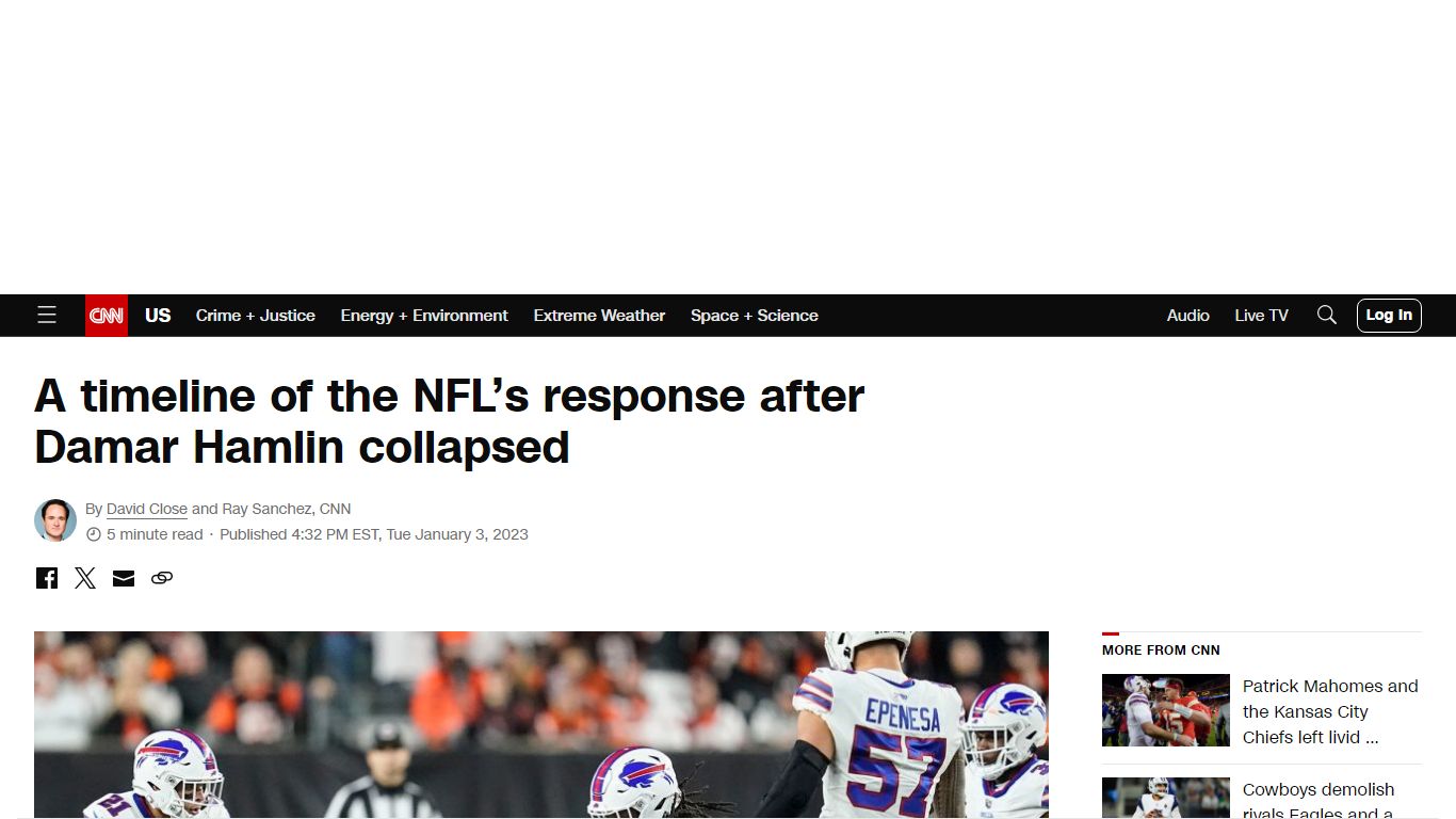 A timeline of the NFL’s response after Damar Hamlin collapsed