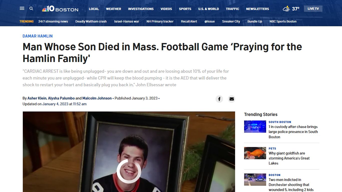 What Happened to Damar Hamlin? Dad of Football Player Who Died Talks ...